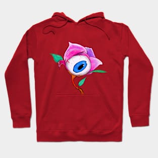 Sci-fi Fantasy Eyeball in Rose design Hoodie